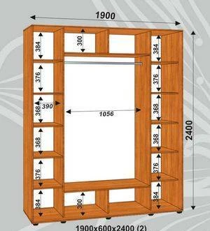 Фото Шкаф-купе Сенатор 3Д 1900х600х2400 (2)