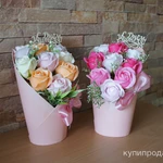 фото Композиции и букеты из мыльных роз.