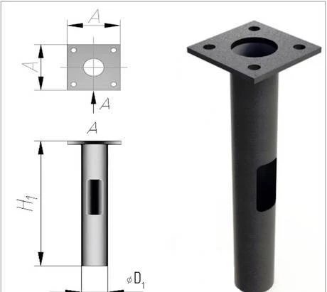 Фото Фундамент под опору освещения ФМ-0,159-1,5-б