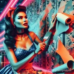 Фото №3 Поклейка обоев недорого