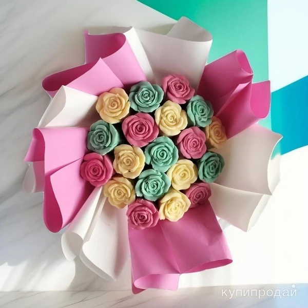 Фото Букет из шоколадных роз на день учителя