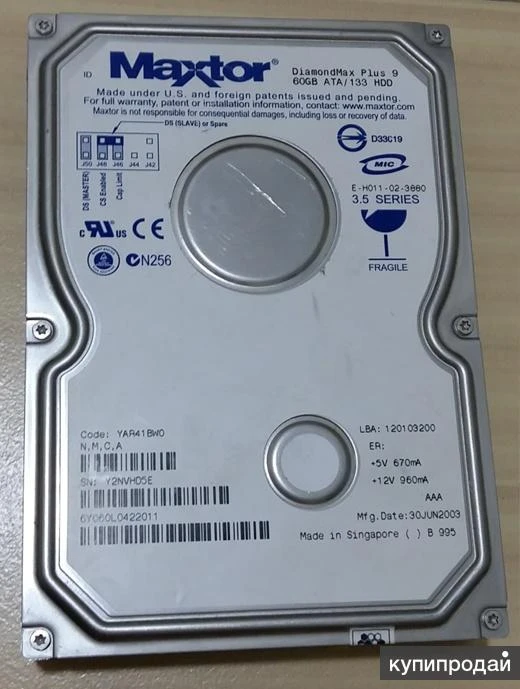 Фото жесткий диск HDD 80 Гб 500 Гб 2000 Гб для системного блока 3.5 не исправный не р