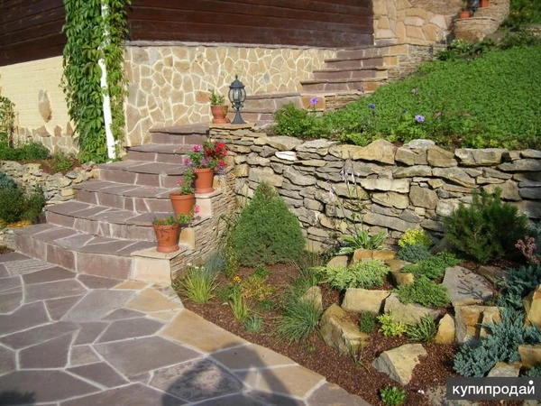 Фото Скальный материал для подпорных стен и альпийских горок