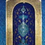 Фото №3 Панно из мраморной и стеклянной мозаики