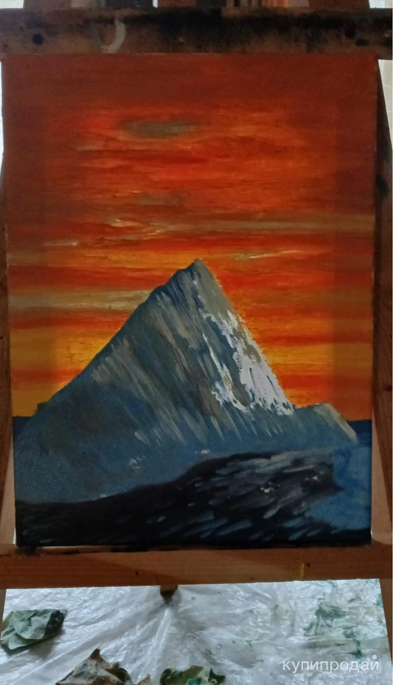 Фото Гренландия. Холст на подрамнике 30х40 масло январь 2025г