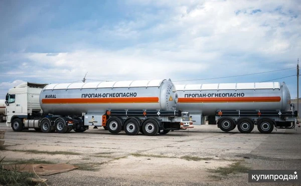 Фото Полуприцеп газовоз. Про строительную технику. Перелешино.