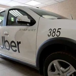 Uber обклейка брендинг Яндекс такси