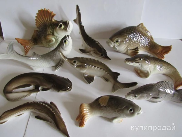Фото Рыбы фарфоровые статуэтки новые