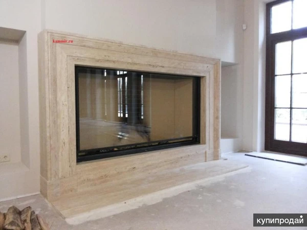 Фото Каминный портал из армянского травертина