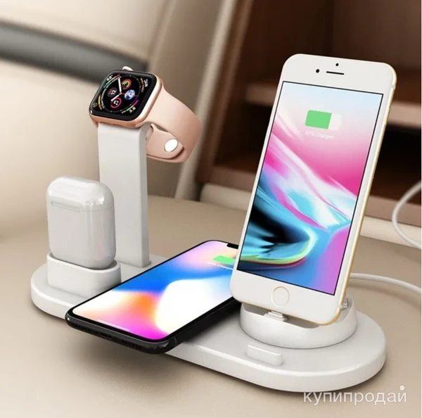 Фото Док станция, док станция для iphone 3 в 1, док станция для iphone, зарядная стан
