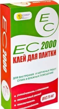 Фото Клей для плитки "ЕС 2000", 25кг.