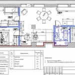 План расстановки мебели, чертежи в AutoCad