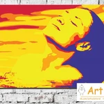 Портреты по фото в стиле popart с печатью на холсте