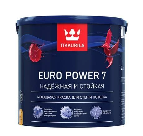 Фото Тиккурила Краска интер. стойкая к мытью euro power