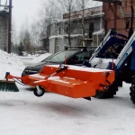 фото Щетка передняя с бункером МТЗ экскаватор погрузчик