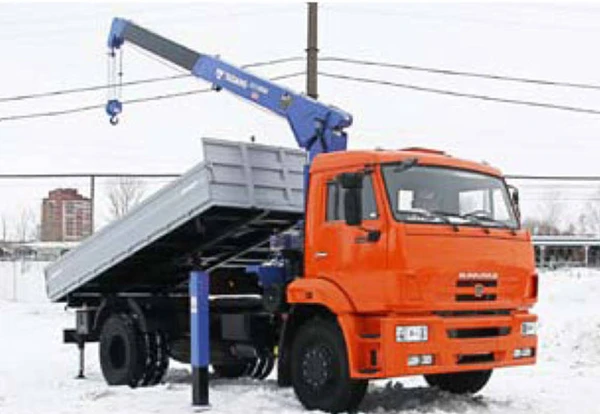 Фото КамАЗ-43253 (самосвал) с манипулятором Tadano TM-ZE 504HS