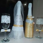 Свадебное шампанское и бокалы