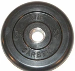 фото Диск обрезиненный черный MB Barbell d-26mm 2,5кг