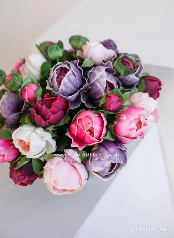 Фото Пион букет. Силиконовые цветы (искусственные цветы)