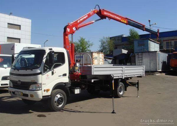 Фото Hino 300 (Хино) грузовой борт с краном