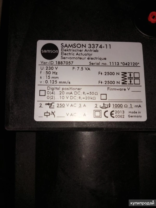 Фото Электропривод SAMSON 3374-11,новый
