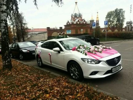 Фото Белая New Mazda 6 для вашей свадьбы