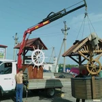Фото №6 Панно из спилов, столы, штурвалы, беседки на заказ