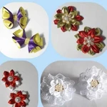 Канзаши, жабо, галстук, бабочка