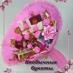 Необычные букеты с шоколадно-чайными  композициями 