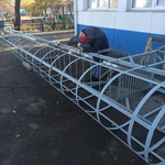 фото Пожарная вертикальная металлическая лестница