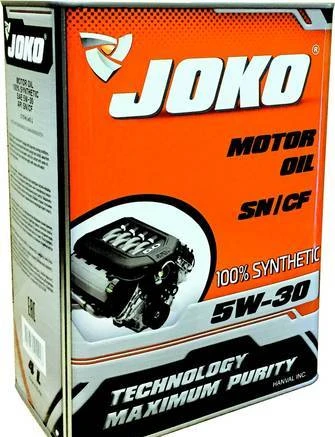 Фото Моторное масло JOKO Gasoline 100% Synthetic SN/CF 5w-30 4л