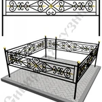 Оградка металлическая на кладбище №4 на заказ