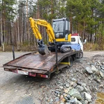 Услуги мини-экскаватора, катка 1т, эвакуатора.