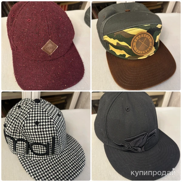 Фото Бейсболки б/у Vans, New Era, Wearhead