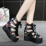 Фото №2 Босоножки с принтом удобные