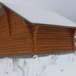 Фото №2 Срубы дома бани и беседки и из бруса зимний лес