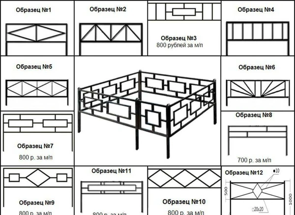 Фото Ограды ритуальные