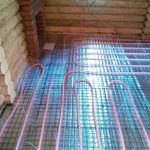 фото Теплый пол в бане. Мечта. Монтаж круглый год.