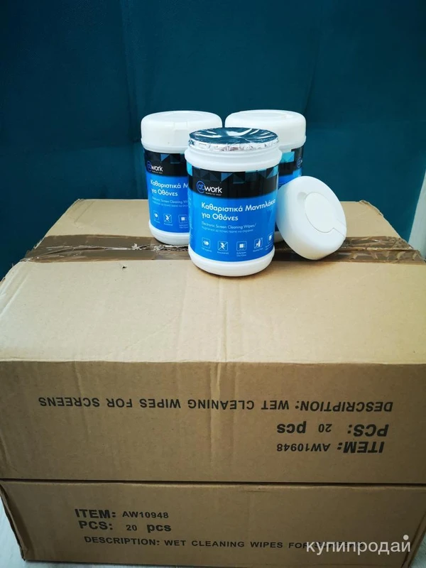 Фото Влажные салфетки для оргтехники