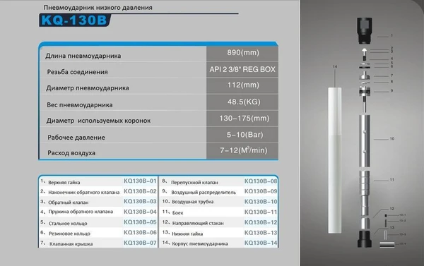 Фото Пневмоударник китайский CIR110 KQ-130B