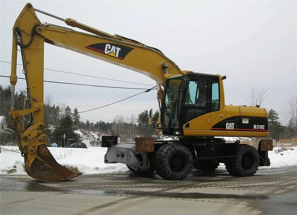 Фото Аренда услуги колёсного экскаватора Caterpillar 318 (1 м куб