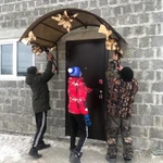 Фото №2  Навесы над дверями 