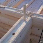 Фото №5 Шкант 25×250мм строительный для бруса, сруба домов и бань, джут утеплитель