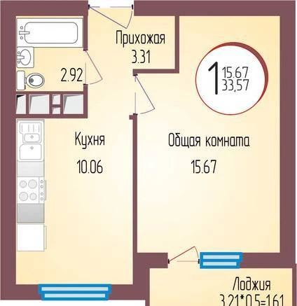 Фото 1ком. квартира продается Строй Премьер