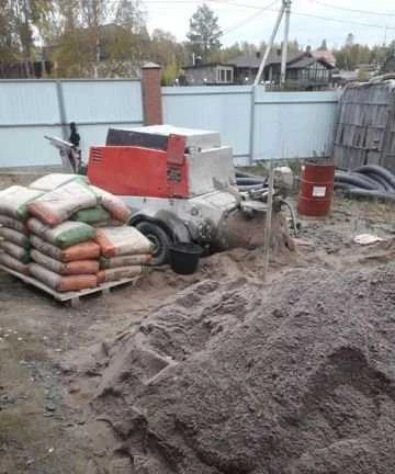Фото Полусухое стяжка пола