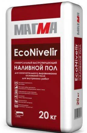 Фото Наливной пол Магма EcoNivelir 20кг быстротвердеющий