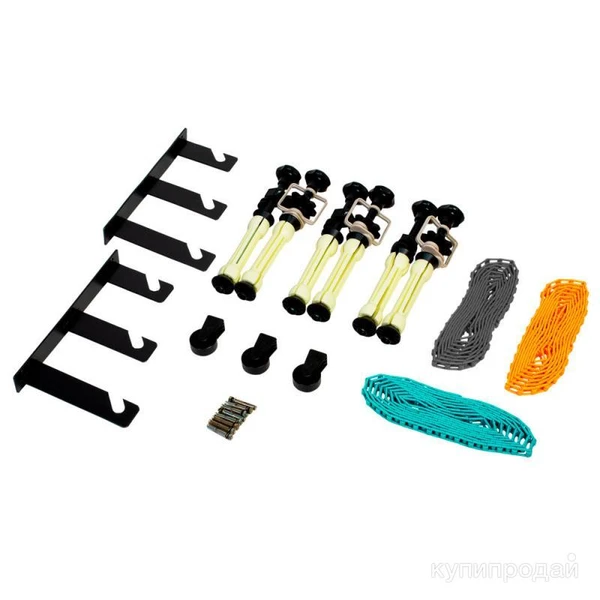 Система подъёма крепления трёх бумажных фонов на стену, потолок