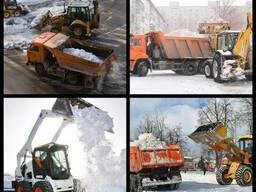 Фото Уборка снега трактором, вывоз снега камазы погрузчик