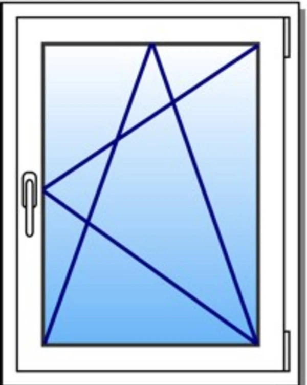 Фото Одностворчатое окно с поворотно-откидной функцией