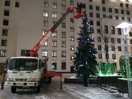 Фото Аренда крана манипулятора стрела 5т автовышка 17м